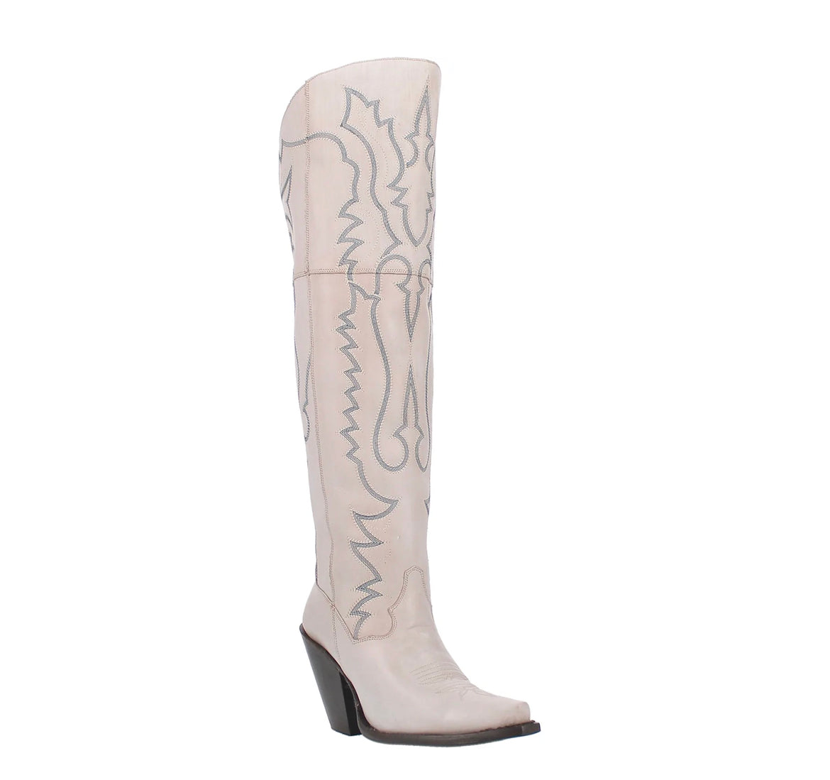 Dan post Jilted Over Knee Boot Snip Toe-White