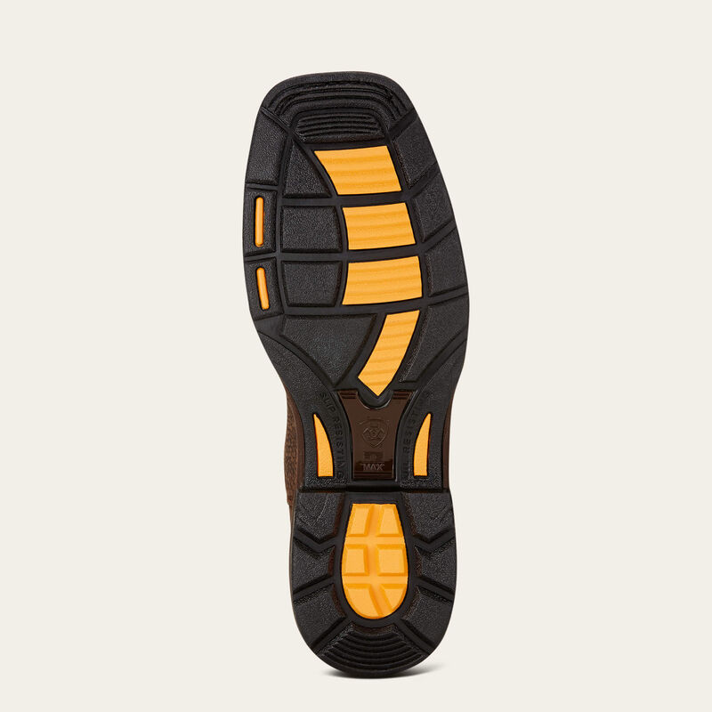 Ariat MNS WorkHog Waterproof Wide Square Toe Composite Toe Bruin Brown- 10017420