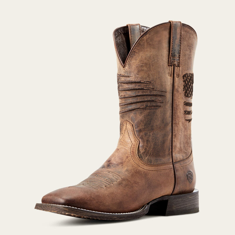 Ariat MNS Circuit Patriot Western Boot Weathered Tan- 10029699