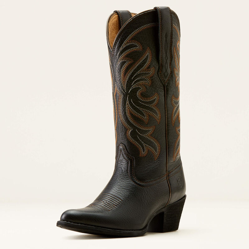 Ariat WMS Heritage J Toe Western Boot Black Deertan- 10051050