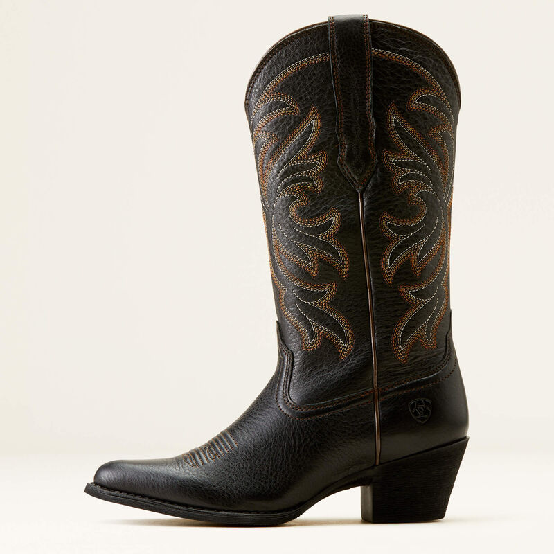 Ariat WMS Heritage J Toe Western Boot Black Deertan- 10051050