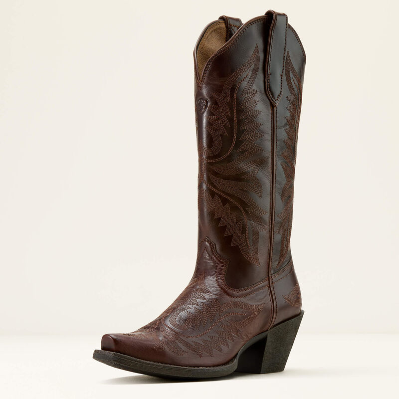 Ariat WMS Round Up Collins D Toe Western Boot Mahogany- 10061140