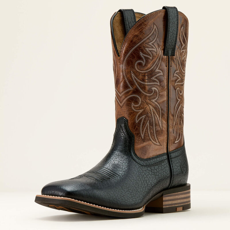 Ariat MNS Slingshot Wide Square Toe Cowboy Boot Black Adobe- 10061173