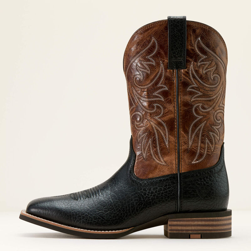 Ariat MNS Slingshot Wide Square Toe Cowboy Boot Black Adobe- 10061173