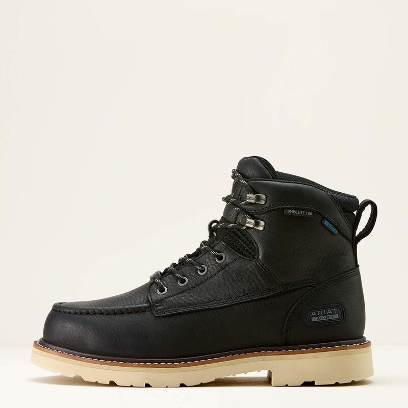 Ariat MNS Rebar Lift 6" Waterproof Composite Toe Work Boot Black- 10063920