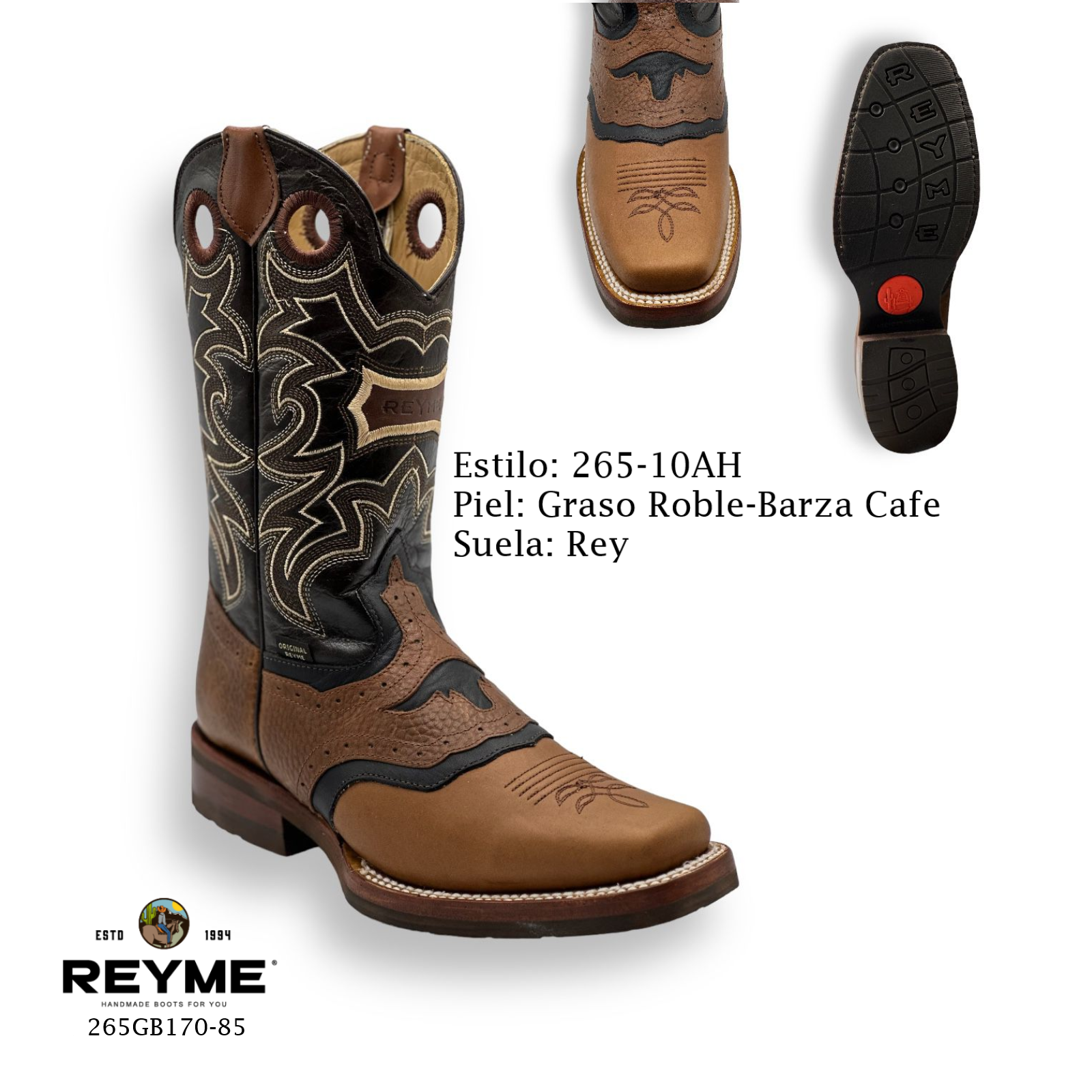 Reyme Boots-265-10A Graso Roble B. Cafe Rey