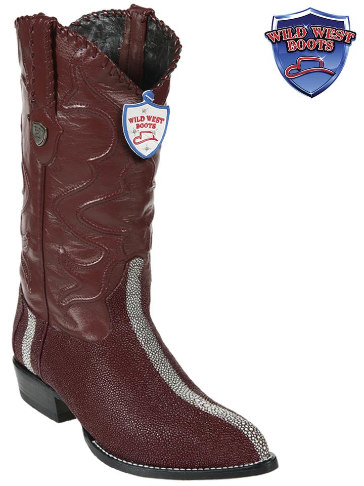 MEN'S WILD WEST BOOTS 2996006 STINGRAY ROWSTONE FINISH JTOE / PUNTAL BURGUNDY