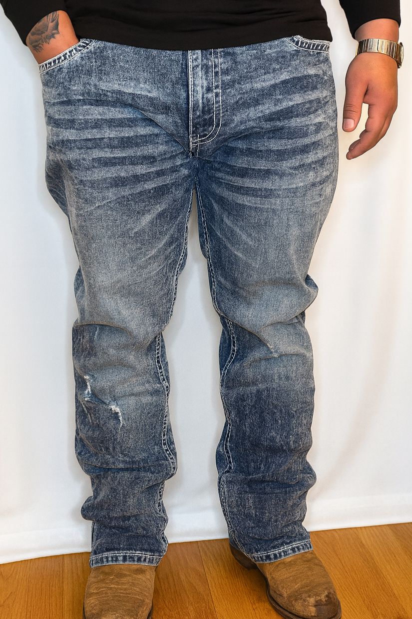 Men's Medium Blue Straight Jean- Y1270-ST-Straight-32L