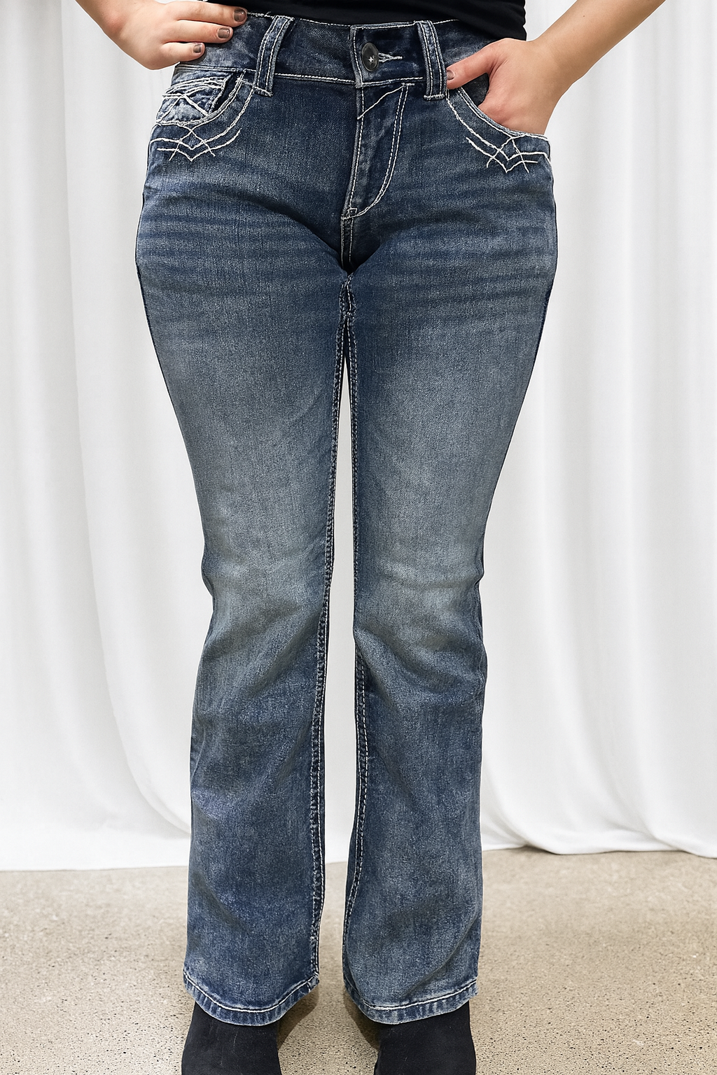 Women's Light Blue Bootcut Jean- SW1324