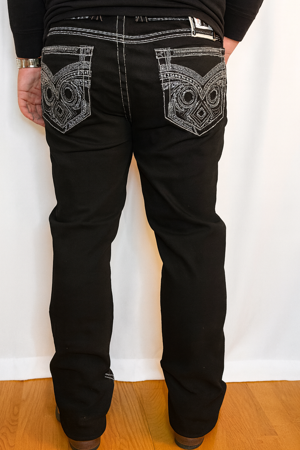 Men's Black Straight Jean- Y1285-ST-Straight-30L
