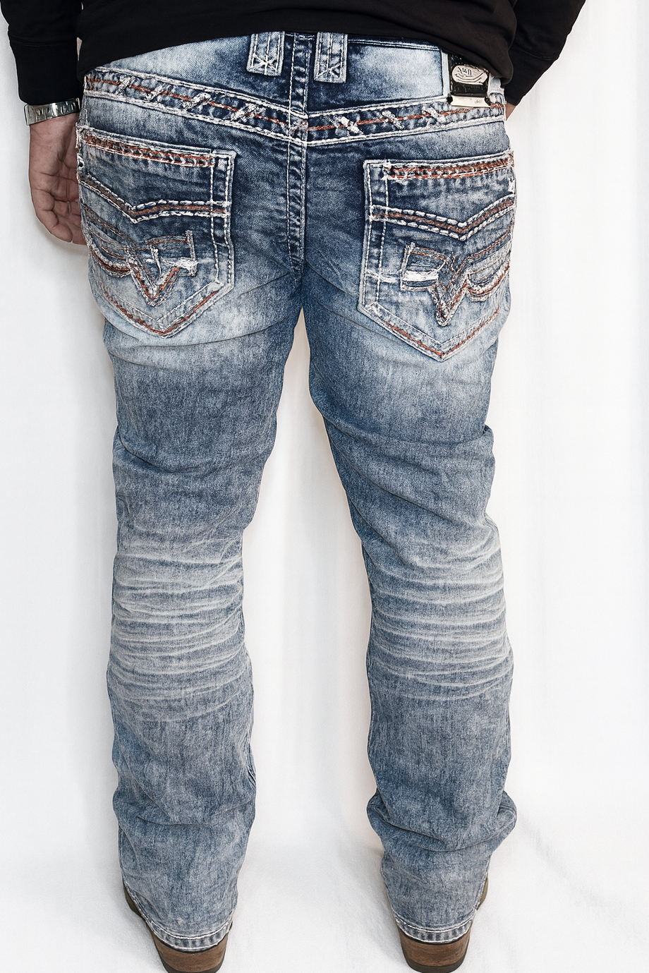 Men's Light Blue Straight Jean- Y1293-A-Straight-32L