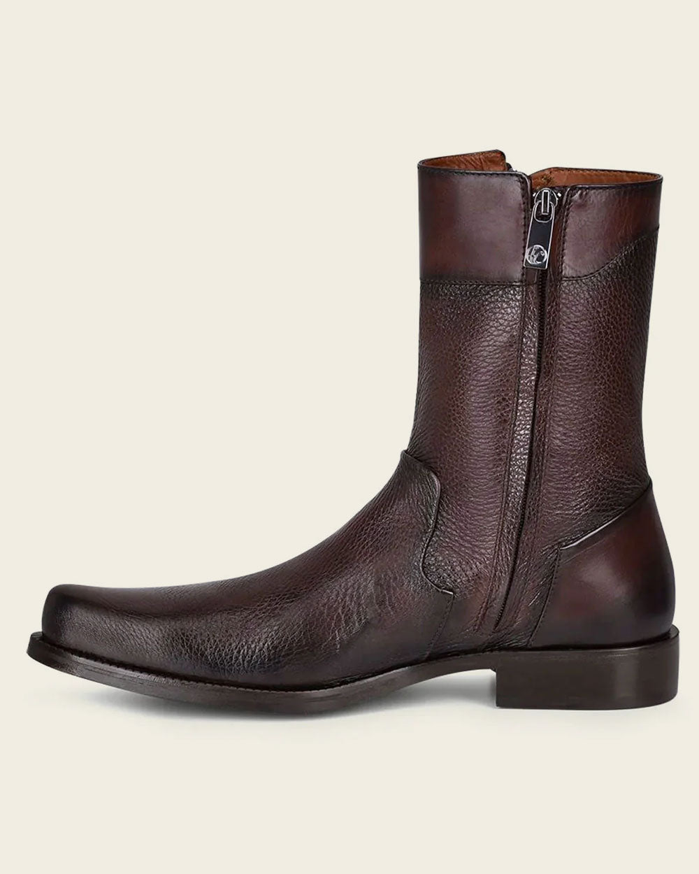 Cuadra Men's Burgundy Deer Zipper Round Toe- FF209