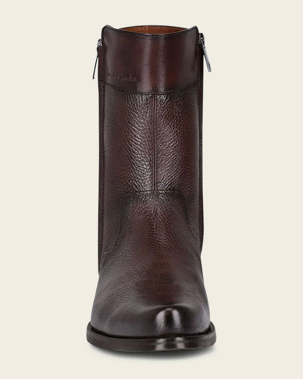 Cuadra Men's Burgundy Deer Zipper Round Toe- FF209