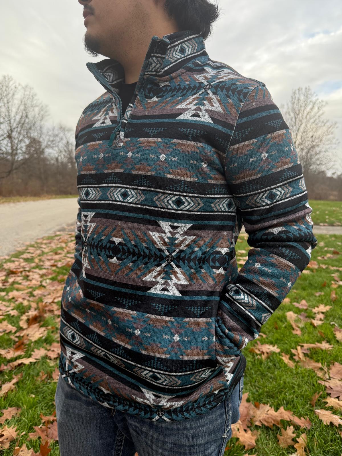 Albany Sweater Two tone- Lt Blue 560